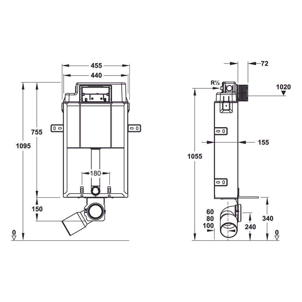 Mepa Unimont WC-Element P31, zur Einzelmontage vor Massivwand... MEPA-410312 4027952022641 (Abb. 3)