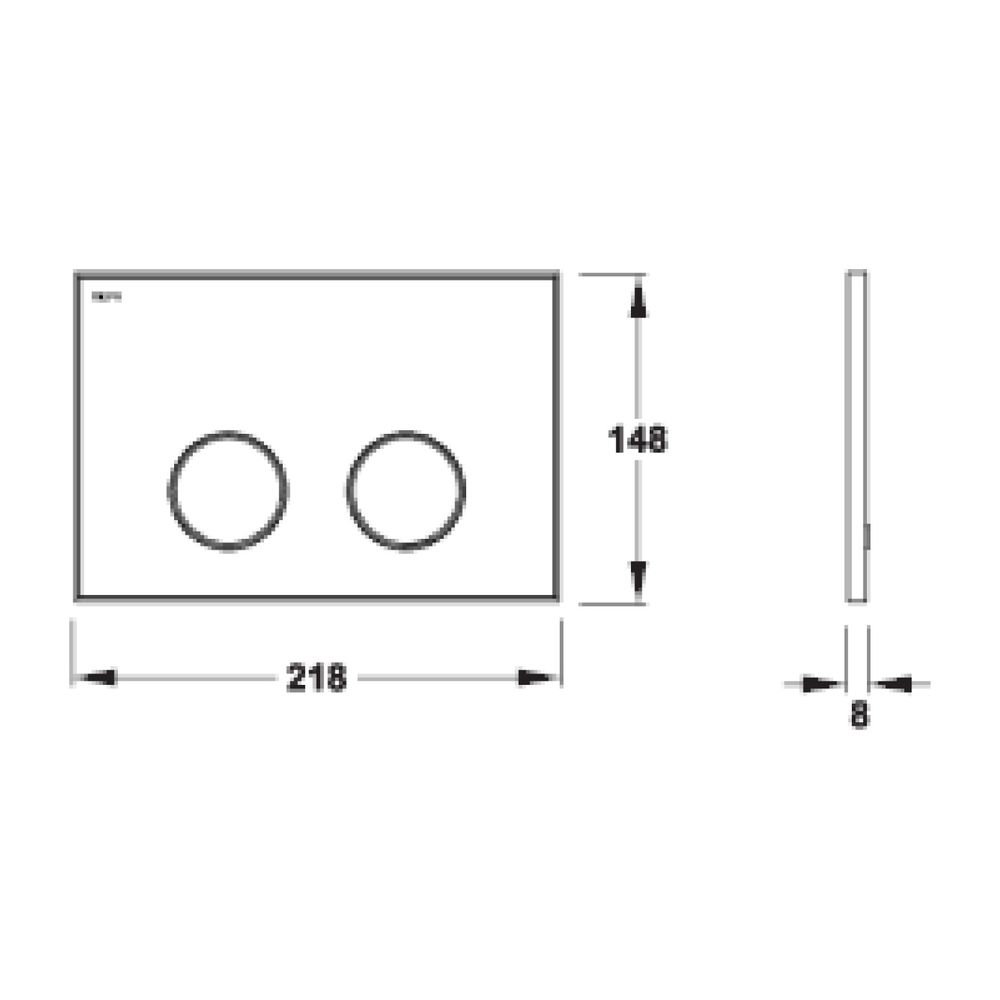 Mepa Frame Betätigungsplatte 2-Mengen-Technik, Farbe Weiß, Rahmen Glanzchrom... MEPA-421065 4027952028988 (Abb. 2)