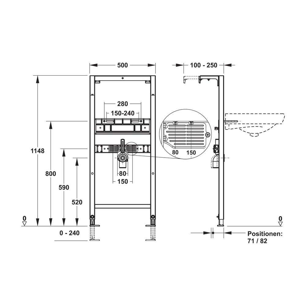 Mepa nextVIT Waschtisch-Element Einlochbatterie ohne Wandscheiben... MEPA-521017 4027952027684 (Abb. 2)