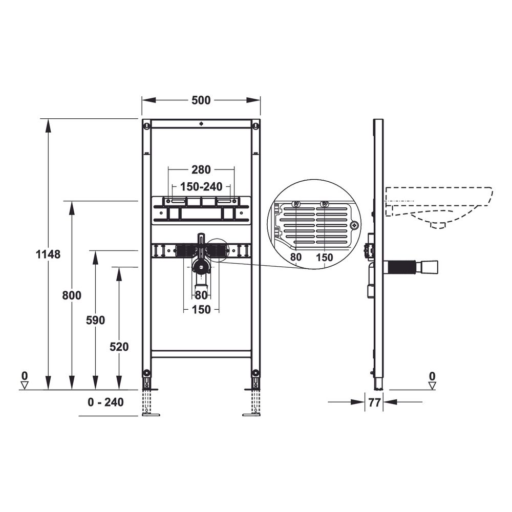 Mepa nextVIT Waschtisch-Element ELB ECO, Systembauhöhe 1200mm... MEPA-521023 4027952030899 (Abb. 3)
