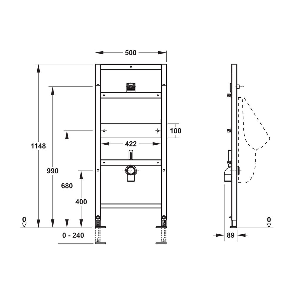 Mepa nextVIT Urinal-Element Aufputz-Spülsystem elektrisch/mechanisch... MEPA-530002 4027952027820 (Abb. 2)