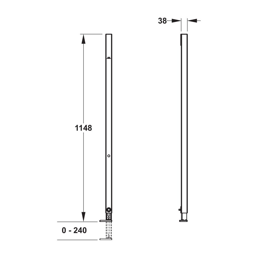 Mepa nextVIT Stütze C-Schiene, Systembauhöhe 1200mm... MEPA-541022 4027952027899 (Abb. 2)