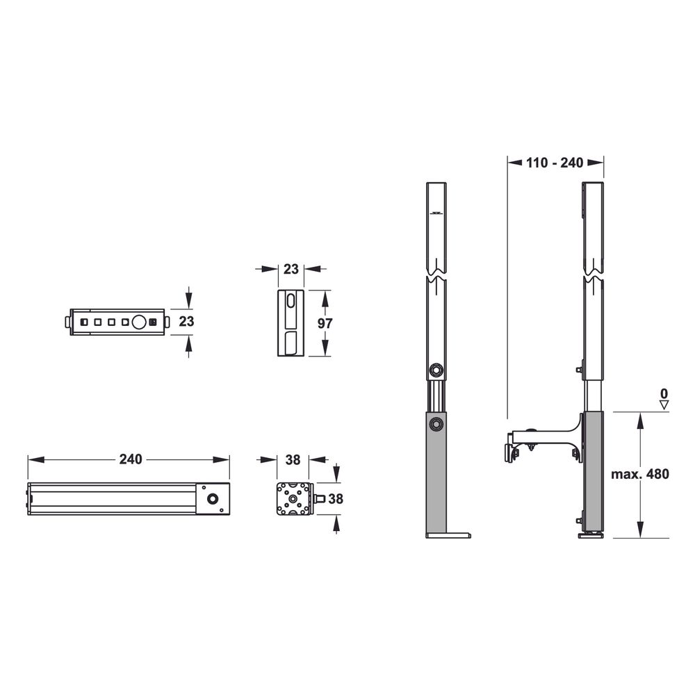 Mepa nextVIT Stützenverlängerung 480mm, EasyConnect... MEPA-546019 4027952030813 (Abb. 2)