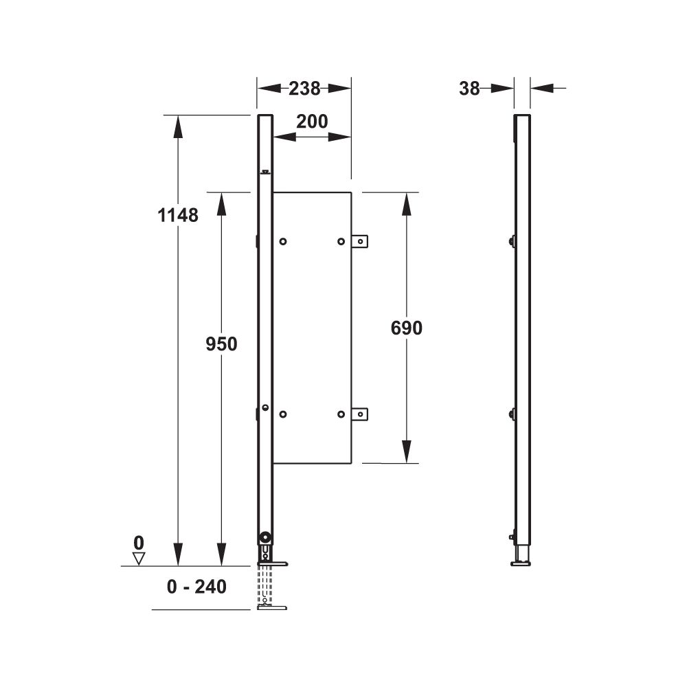 Mepa nextVIT vormontiertes Montageelement für Stütz- oder Stützklappgriffe... MEPA-549016 4027952027981 (Abb. 2)