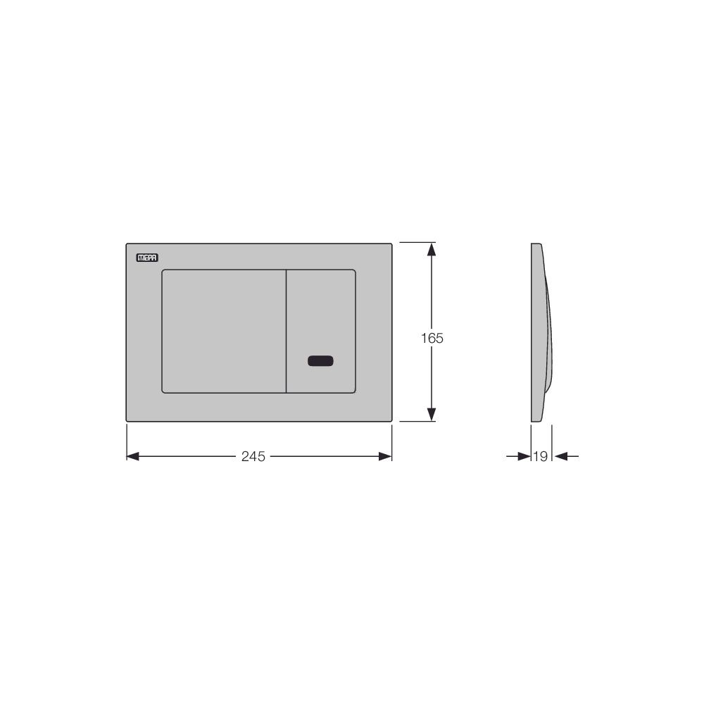 Mepa Sanicontrol WC-Betätigungsplatte mit Sensorik für Cube 950 Air-WC, Kunststoff, Glanzc... MEPA-718404 4027952030363 (Abb. 3)