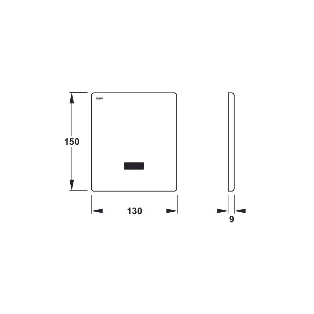 Mepa Sanicontrol Frontplatte 825 Sensorik, Edelstahl Netzbetrieb... MEPA-718918 4027952023198 (Abb. 3)