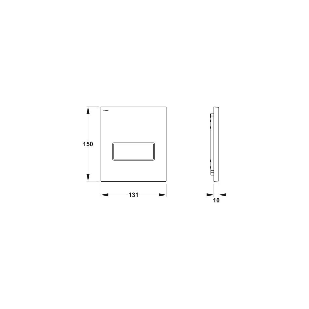 Mepa Orbit Urinal-Betätigungsplatte Front, Kunststoff, Weiß, 590253... MEPA-590253 4027952021934 (Abb. 3)
