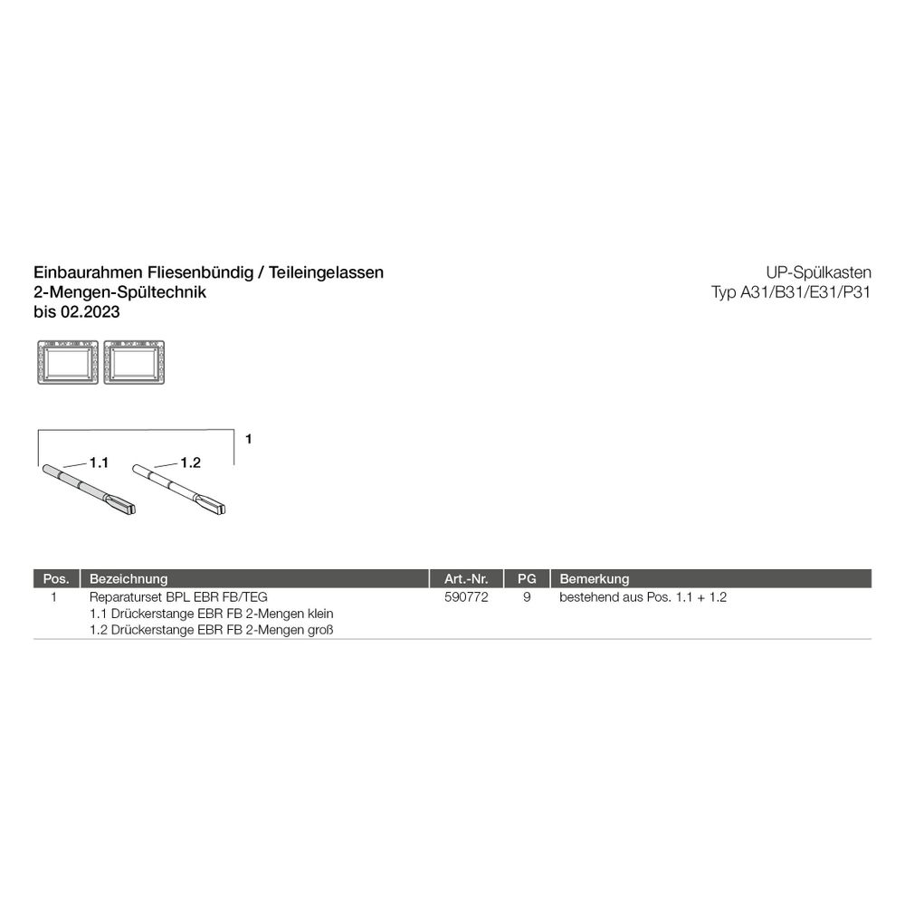 Mepa Einbaurahmen fliesenbündig Typ I, für Fliesenstärke 6-15mm, Weiß... MEPA-421900 4027952021316 (Abb. 3)