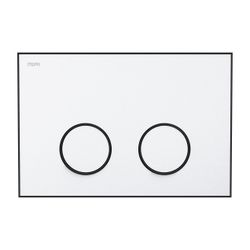 Mepa Frame Betätigungsplatte 2-Mengen-Technik, Farbe Weiß, Rahmen Mattschwarz... MEPA-421055 4027952028902 (Abb. 1)