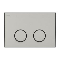 Mepa Frame Betätigungsplatte 2-Mengen-Technik, Farbe Warmgrau, Rahmen Mattschwarz... MEPA-421058 4027952028933 (Abb. 1)