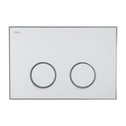 Mepa Frame Betätigungsplatte 2-Mengen-Technik, Farbe Weiß, Rahmen Mattsilber... MEPA-421060 4027952028940 (Abb. 1)