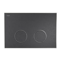 Mepa Frame Betätigungsplatte 2-Mengen-Technik, Farbe Schwarz, Rahmen Mattsilber... MEPA-421061 4027952028957 (Abb. 1)