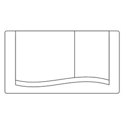 Mepa Wave WC-Betätigungsplatte 2-Mengen-Technik für Sanicontrol Unterputz-Spülkasten, Weiß... MEPA-420501 4027952006313 (Abb. 1)