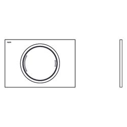 Mepa Zero WC-Betätigungsplatte 2-Mengen-Technik, für Sanicontrol UP-Spülksten, Kunststoff,... MEPA-421858 4027952022191 (Abb. 1)