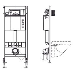 Mepa nextVIT WC-Element UP-Spülkasten Sanicontrol A31, Systembauhöhe 1200mm... MEPA-514105 4027952027356 (Abb. 1)