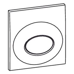 Mepa Drop Urinal-Betätigungsplatte Front, Kunststoff, Weiß, 590001... MEPA-590001 4027952028049 (Abb. 1)