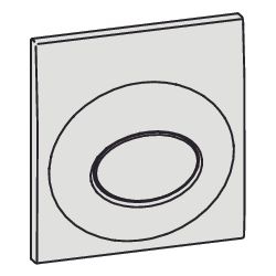Mepa Drop Urinal-Betätigungsplatte Front, Kunststoff, Glanzchrom, 590002... MEPA-590002 4027952028056 (Abb. 1)