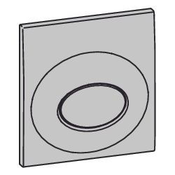 Mepa Drop Urinal-Betätigungsplatte Front, Kunststoff, Mattchrom, 590003... MEPA-590003 4027952028063 (Abb. 1)