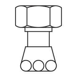 Mepa Sanicontrol Verschraubung für SC620 und Sanicontrol 820... MEPA-710982 4027952029923 (Abb. 1)