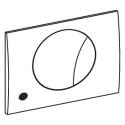Mepa Sanicontrol WC-Betätigungsplatte Ellipse zur Lüfterauslösung bei Air-WC 950, Kunststo... MEPA-718326 4027952030349 (Abb. 1)