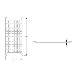Mepa Duschrinnen-Haarsieb eckig für TersoSlim, 150353... MEPA-150353 4027952022160 (Abb. 1)
