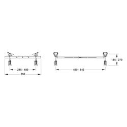 Mepa Badewannen-Set WSuni 3S+ für den schalldämmenden Einbau von Stahlbadewannen... MEPA-182115 4027952022405 (Abb. 1)