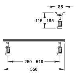 Mepa Badewannen-Set WA 3S+ für den schalldämmenden Einbau von Acrylbadewannen... MEPA-182128 4027952023600 (Abb. 1)
