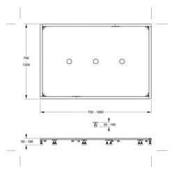 Mepa Duschwannenset Mineralgussrahmen XL 3Splus... MEPA-182139 4027952032220 (Abb. 1)