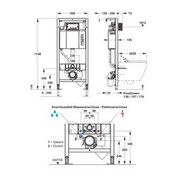 Mepa nextVIT WC-Element UP-Spülkasten Sanicontrol A31, Anschluss Dusche oder WC, Systembau... MEPA-514814 4027952028414 (Abb. 1)