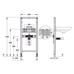 Mepa nextVIT Waschtisch-Element ELB ECO, Systembauhöhe 1200mm... MEPA-521023 4027952030899 (Abb. 1)