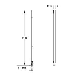 Mepa nextVIT Stütze C-Schiene, Systembauhöhe 1200mm... MEPA-541022 4027952027899 (Abb. 1)