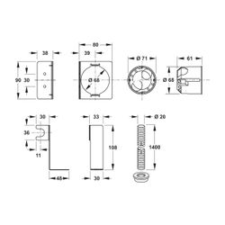 Mepa nextVIT WC-Rohbauset, Stützklappgriff, E-Taster... MEPA-548016 4027952025789 (Abb. 1)