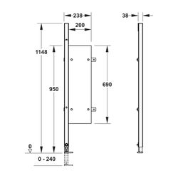 Mepa nextVIT vormontiertes Montageelement für Stütz- oder Stützklappgriffe... MEPA-549016 4027952027981 (Abb. 1)
