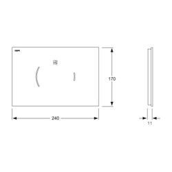 Mepa Zero Lumo A31 Betätigungsplatte, teileingelassen, Ersatz aus Glas, Weiß, 718375... MEPA-718375 4027952026038 (Abb. 1)