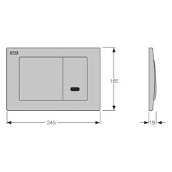 Mepa Sanicontrol WC-Betätigungsplatte mit Sensorik für Cube 950 Air-WC, Kunststoff, Glanzc... MEPA-718404 4027952030363 (Abb. 1)