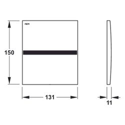 Mepa Ersatz-Frontplatte SC 925 mit Sensorik, Netzbetrieb, Mattchrom, 718913... MEPA-718913 4027952023129 (Abb. 1)