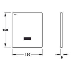 Mepa Sanicontrol Frontplatte 825 Sensorik, Edelstahl Netzbetrieb... MEPA-718918 4027952023198 (Abb. 1)