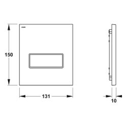 Mepa Orbit Urinal-Betätigungsplatte Front, Kunststoff, Weiß, 590253... MEPA-590253 4027952021934 (Abb. 1)