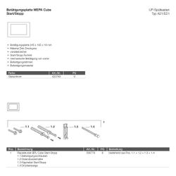 Mepa Cube WC-Betätigungsplatte Start/Stopp, Zinkdruckguss, Glanzchrom, 420748... MEPA-420748 4027952009604 (Abb. 1)