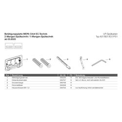 Mepa Orbit EC A31, E31 Betätigungsplatte 2-Mengen aus Glas, Silber teileingelassen... MEPA-421847 4027952024317 (Abb. 1)