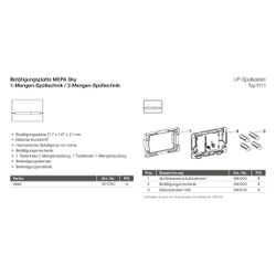Mepa Sky für R11 Betätigungsplatte aus Edelstahl und 2-Mengen, Weiß... MEPA-421500 4027952013427 (Abb. 1)