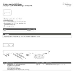 Mepa Space für B21 Betätigungsplatte 2-Mengen, Weiß... MEPA-420851 4027952009871 (Abb. 1)