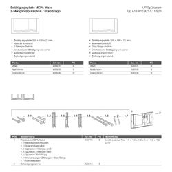 Mepa Sanicontrol Betätigungsplatte 836, 838, Weiß... MEPA-718985 4027952030622 (Abb. 1)