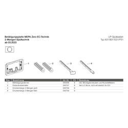 Mepa Zero EC für A31/E31 Betätigungsplatte teileingelassen 2-Mengen aus Glas, Silber... MEPA-421861 4027952022627 (Abb. 1)