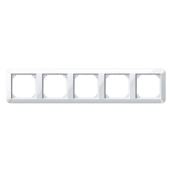 Merten Abdeckrahmen System M 1-M 5fach, 365,3x80,5x10,1mm, Thermoplast, Polarweiß