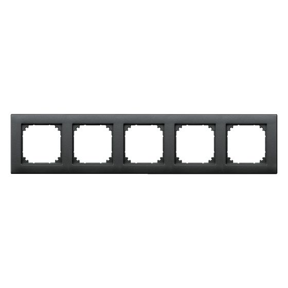 Merten Abdeckrahmen M-PLAN, 5fach, 378x90x12mm, Thermoplast, Anthrazit