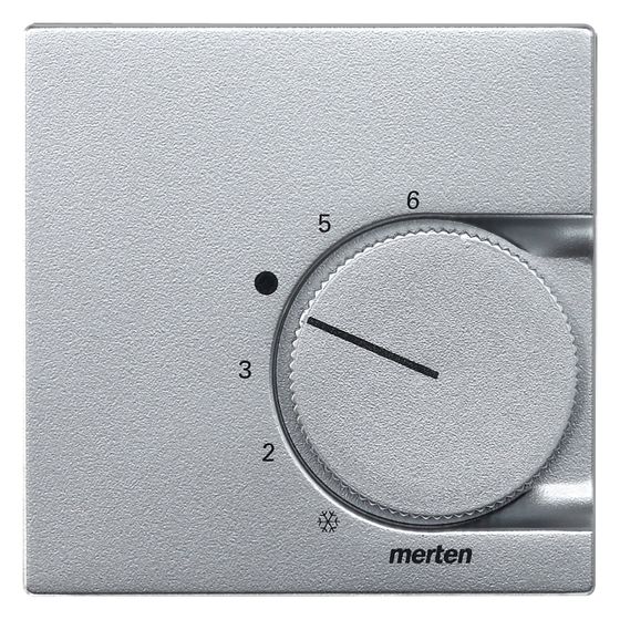 Merten Abdeckplatte System M, 55,4x54,9x15mm, Thermoplast, Aluminium