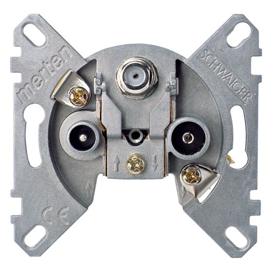 Merten Sat-Antennendose 3fach, 3 Auslässe, Unterputz, Halogenfrei, 466097