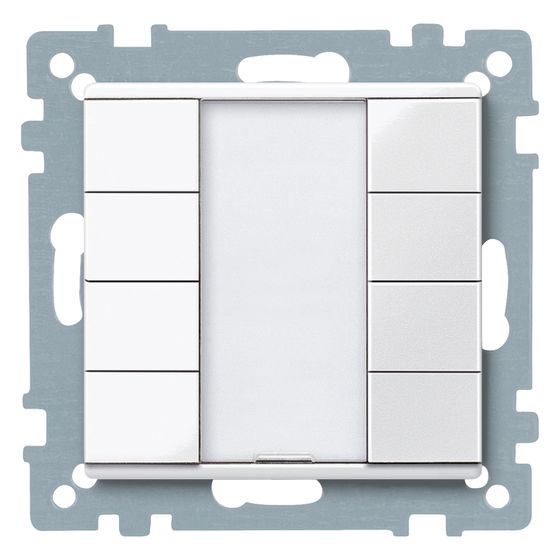Merten Drucktaste SpaceLogic KNX 617419, 8 Betätigungspunkte, Thermoplast, Polarweiß