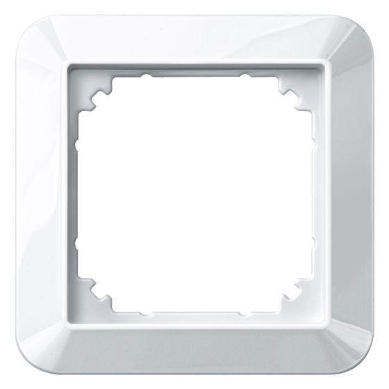 Merten Abdeckrahmen System M 1-M 1fach, 80,5x80,5x10,1mm, Thermoplast, Polarweiß